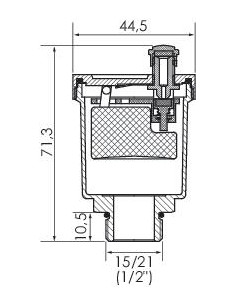 Purgeur d'air automatique compact à sortie latérale 8246 2