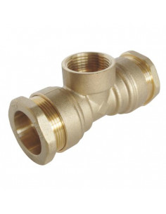 Té femelle au centre pour tube PE diam 32 F1" 850-32-26S