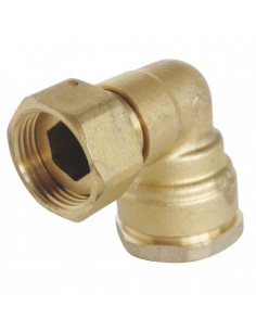 Coude à écrou prisonnier pour tube PE diam 25 F3 4" 857-25-20S