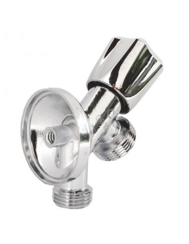 Robinet double sortie incliné avec applique 90-15