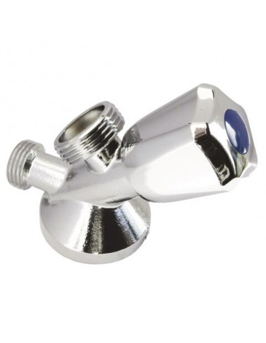 Robinet double sortie incliné avec applique 90-15
