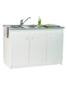 Meuble Sous Evier 100 cm 2 portes Decliq 9310D