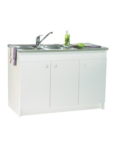 Meuble Sous Evier 100 cm 2 portes Decliq 9310D