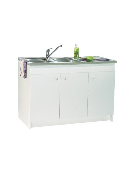 Meuble Sous Evier 100 cm 2 portes Decliq 9310D