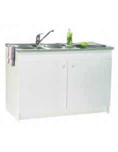 Meuble Sous Evier 120 cm 2 portes Decliq 9312D