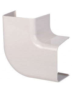 Coude plat 90° pour goulotte larg.80mm plastique rigide blanc cassé RAL 9001 CBM CLI04206 2
