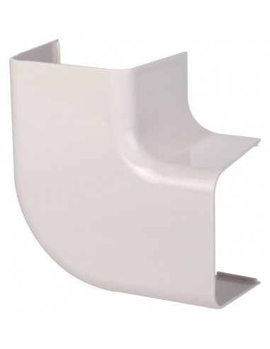 Coude plat 90° pour goulotte larg.80mm plastique rigide blanc cassé RAL 9001 CBM CLI04206