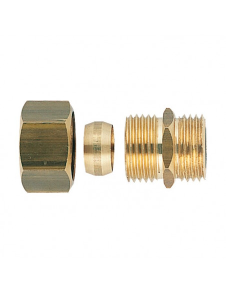 Raccord droit à bicône Laiton Mâle / Bicône  8-M 8X13 RB027100208L