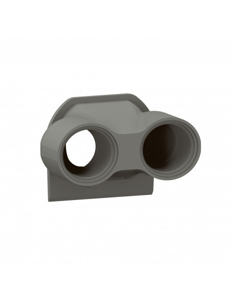 Embout presse-étoupe Plexo 2 entrées ISO20 anthracite LEGRAND 069673L