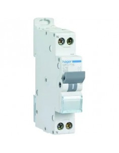 Disjoncteur 1 Module 1P+N 3KA 16A HAGER MFN716