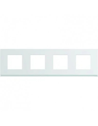 Plaque gallery plastique injecté 4 postes horizontale 71mm pure HAGER WXP0014