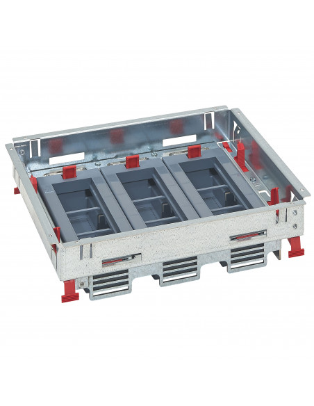 Kit support hauteur réglable pour boîte sol prises position horizontale 3 paniers de 6 modules LEGRAND 088021