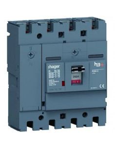 Disjoncteur Boitier Moulé h3+ P250 SW 4 Pôles LN 250A FTC HAGER HCT251AR