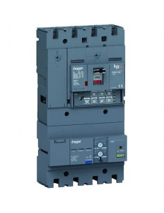 Disjoncteur Boitier Moulé + diff h3+ P250 LSI AB 4 Pôles 4D In250A Icu25kA à plage HAGER HHT251JB