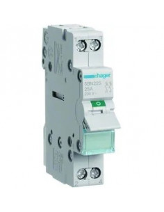 Interrupteur modulaire 2 pôles 25A HAGER SBN225