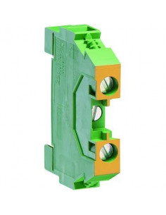 Borne de terre 10mm² connexion à vis HAGER KXA10E