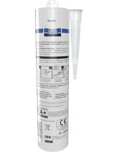 GEBSICONE W2 mastic 100% silicone d'étanchéité cartouche de 310ml blanc GEB 890501 2