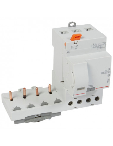 Bloc différentiel vis DX³ pour disjoncteur 1 module par pôle - 4 Pôles 400V 63A type F 1000mA sélectif LEGRAND 410560