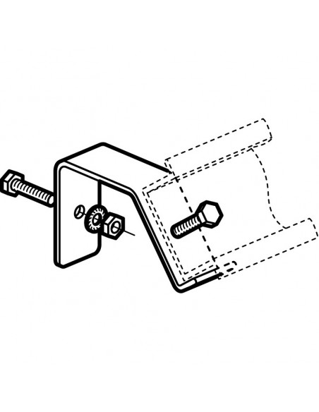 Jeu de 2 supports pour inclinaison d'un rail à 45° pour coffret Marina avec 4 vis M6 écrous et rondelles LEGRAND 039449