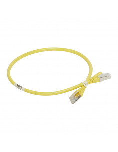 Cordon de brassage RJ45 LCS³ catégorie 6A S/FTP blindé impédance 100ohms longueur 0,5m PVC RAL1018 LEGRAND 051816