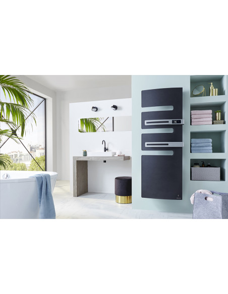 Radiateur sèche-serviettes Serenis Premium mât à droite 1750W graphite 2025 ATLANTIC 850665