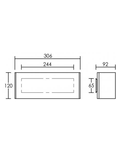 Applique murale TAIS acier et verre satiné R7s Lpe non fournie ARIC 1345
