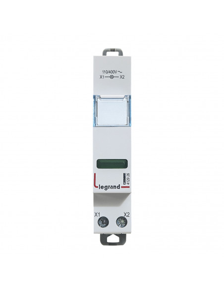 Voyant à LED CX³ simple 400V vert 1 module LEGRAND 412926