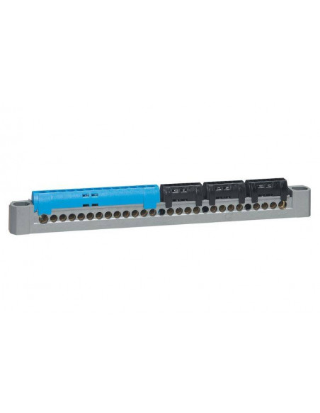 Bornier de répartition IP2X terre 3P+N 1 connexion 4mm² à 25mm² vert longueur 227mm LEGRAND 404814