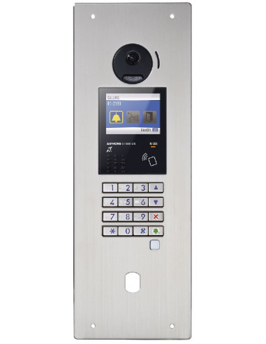 Platine audio/vidéo encastrée inox à défilement des noms NFC BOUCLE MAGNETIQUE AIPHONE 200259
