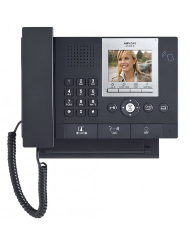 Poste gardien vidéo avec écran couleur grand et zoom boucle magnétique pour gamme GT lecteur NFC AIPHONE 200263