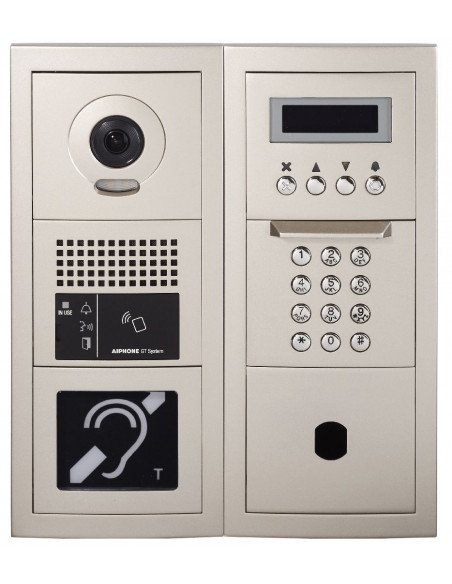 Platine vidéo modulaire à défilement BOUCLE MAGNETIQUE emplacement vigik AIPHONE 200274