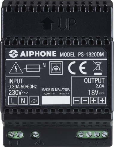 Alim.modulaire 230vac/18vcc 2A AIPHONE 110914