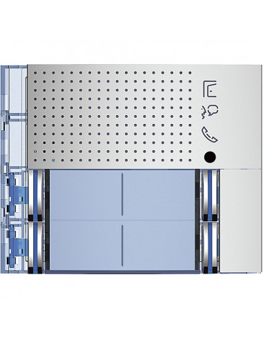 Façade Sfera New pour module électronique audio 4 appels/2 rangées Allmetal BTICINO 351181