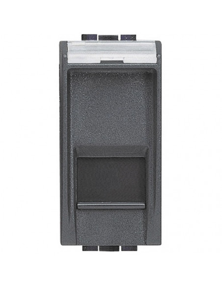 Prise RJ 45 Livinglight Cat. 6A STP Anthracite 1 module BTICINO L4279C6A