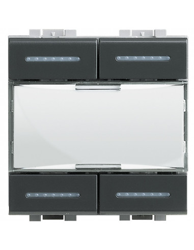 Commande KNX Livinglight 4 touches / 4 appuis anthracite BTICINO L4680KNX