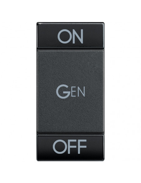 Manette Livinglight MyHOME BUS symbole ON/OFF/GEN 1 module anthracite BTICINO L4911AFN
