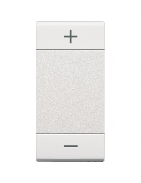 Manette Livinglight MyHOME BUS symbole +/ type bascule 1 module blanc BTICINO N4911ADN