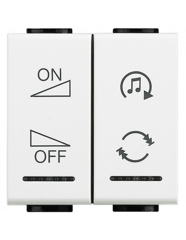 Manette Livinglight MyHOME BUS diff sonore variation 1 module blanc BTICINO N4911AIN