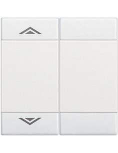 Manette Livinglight MyHOME BUS symbole montée/descente 2 modules blanc BTICINO N4911M2AHN