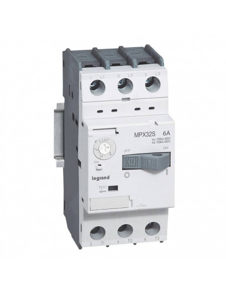 MPX 32S DISJONCTEUR MOTEUR MAGNETO THERMIQUE 4 6A 100KA LEGRAND 417308