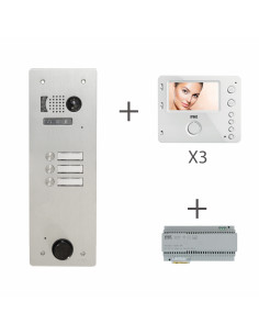 KIT VIDEO ALU 1R 3 BP 2 VOICE PROGRAMMÉ URMET KV83/103