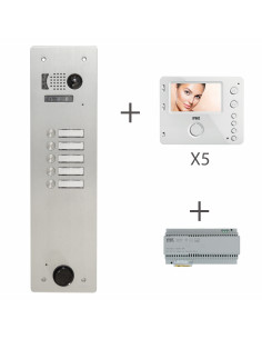 KIT VIDEO ALU 1R 5 BP 2 VOICE PROGRAMMÉ URMET KV83/105