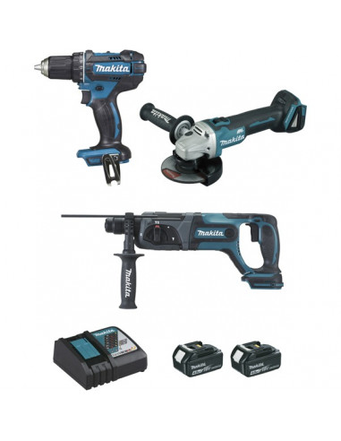 Ensemble de 3 machines (DDF482+DHR241+DGA504) MAKITA DLX3078MJ