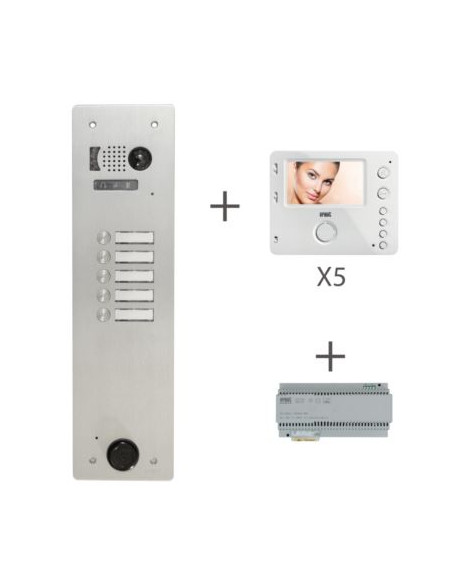KIT VIDEO ALU 1R 6 BP 2 VOICE PROGRAMMÉ URMET KV83/106