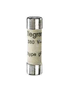 Cartouche industrielle cylindrique type gG 8x32mm sans voyant 8A LEGRAND 012308