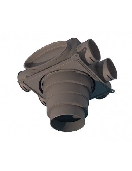 Cdp 6X75 Caisson De Distribution Plat 6 Piquages Pour Reseaux Clip & Go ATLANTIC 464063