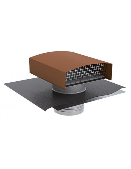 Ct 125 Ardoise Chapeau De Toiture Gris Pour Sorties Conduits Diametre 125 ATLANTIC 533161