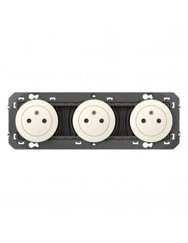 Triple prise de courant 2P+T Surface Dooxie 16A précâblées finition blanc LEGRAND 600333