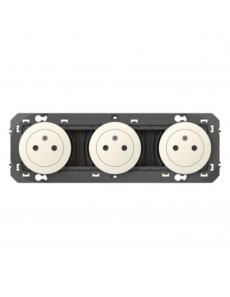 Triple prise de courant 2P+T Surface Dooxie 16A précâblées finition blanc LEGRAND 600333