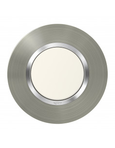 PLAQUE DECO 1 POSTE STYLE INOX BROSSE DOOXIE LEGRAND 600978
